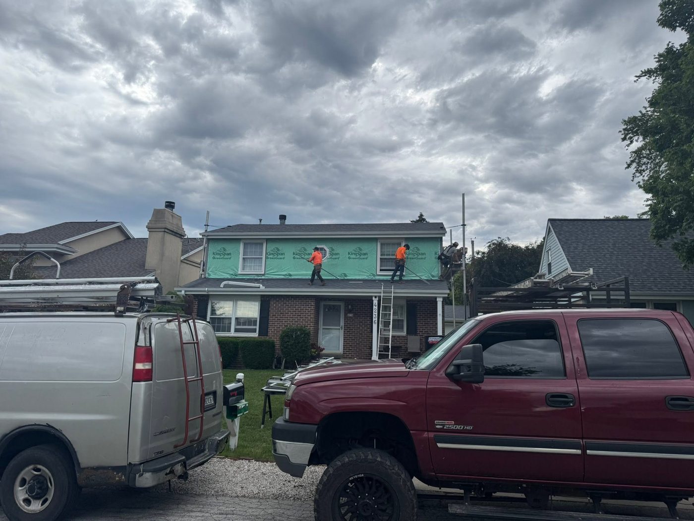 Ironhorse crew installing siding